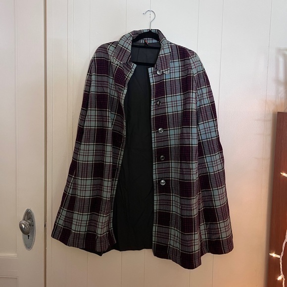 Vintage 60s reversible wool cape - Picture 1 of 5